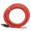 1Pair Solar Panel Extension Cable Copper Wire 6/4/2.5mm² 10/12/14AWG Black and Red with Connector Solar PV Cable