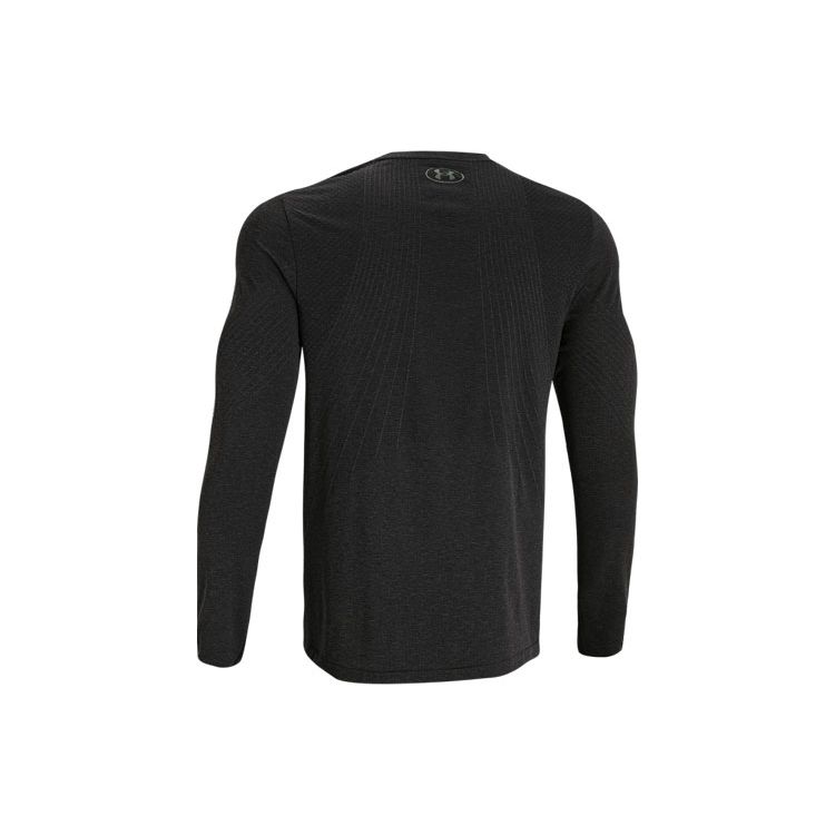 Under Armour Rush Series Logo Solid Pullover Sports T-Shirt Men Tops Black 1361135-001