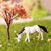 Micro Landscape Ornaments Realistic Horse Miniature Waterproof Small Horse Figurine for Moss Gardens Fish Tanks Desk Decor