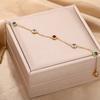 Colorful Round Cubic Zirconia Stainless Steel Bracelets for Women Exquisite Minimalist Lady Wrist Bracelet Bangle Jewelry Gifts