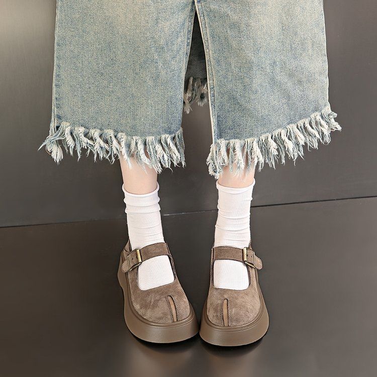 Jk with Skirt Versatile Light Mouth Shoes Retro Style Muffin Thick Sole Mary Jane Single Shoes Women's New Spring and Autumn 2025