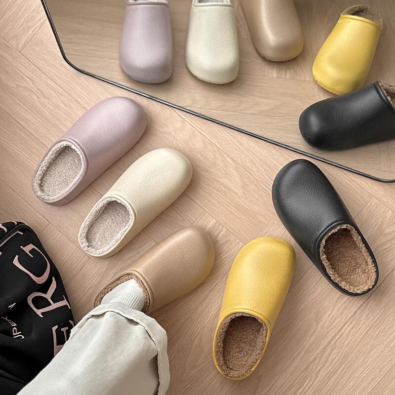 JingJingRS Women's Waterproof Fleece-Lined Slippers