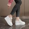 New Board Shoes Solid Color Summer Trendy White Shoes Thick Soled Interior Height Increasing Casual Shoes Student Shoes
