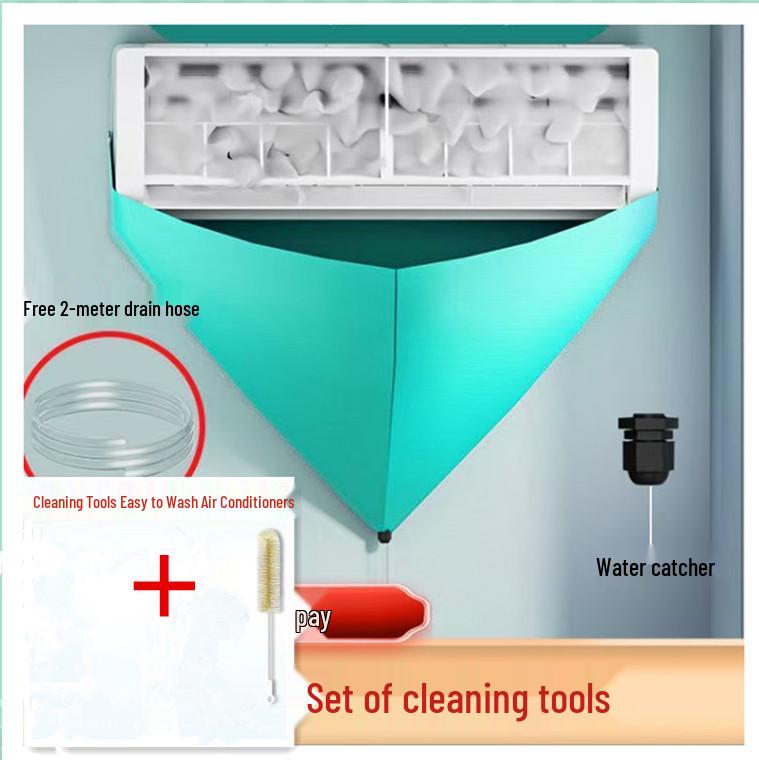 Wall-Mounted Air Conditioner Cleaning Kit with Waterproof Cover