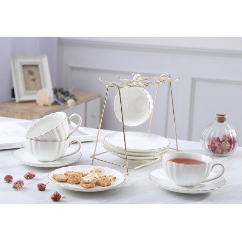 European Style Coffee Cup Set Household Flower Tea Cup