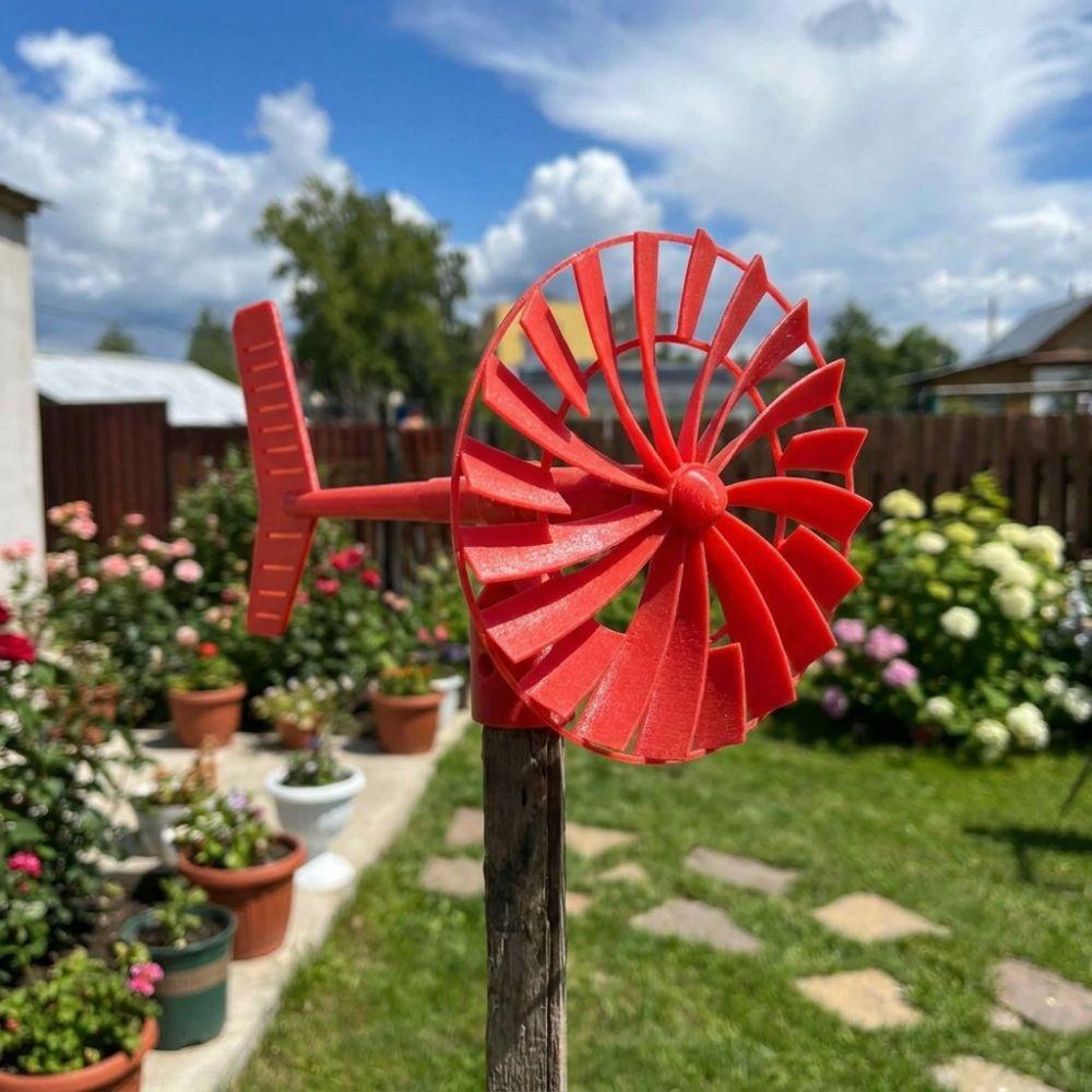 Waterproof Outdoor Wind Vane Decor 3D Printed Rotating Wind Wheel Holiday Patio
