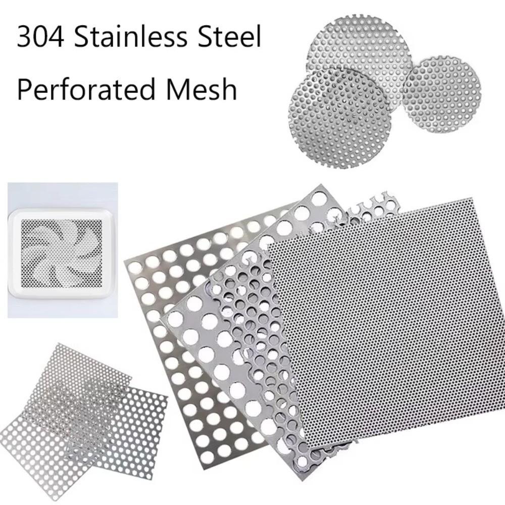 Square/round Perforated Mesh Filter Screen Thicken Bathroom Drain Cover  Kitchen Shower Drain Parts