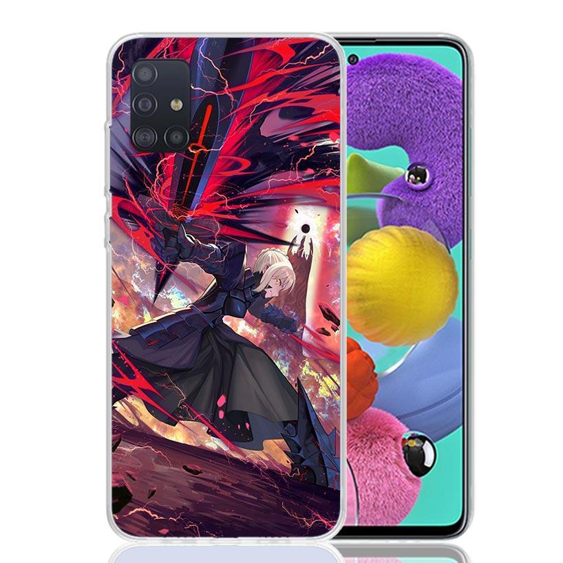 Fate Zero Stay Night Saber Phone Case For Samsung Galaxy A52 A32 A22 A12 A02S A50S A30S A51 A31 AA71 Note 20 Ultra 10 S10 Plus G