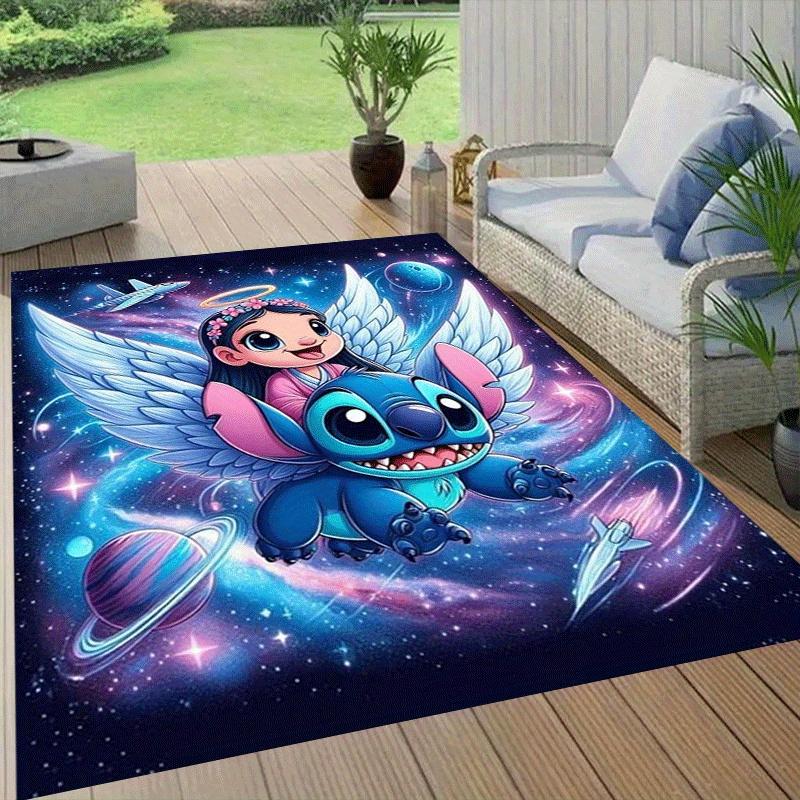 1pc Stitch Pattern Area Rug Soft Flannel Floor Mat for Living Room,Office,Bedroom and Carpet,Sofa Coffee Table Floor Mat