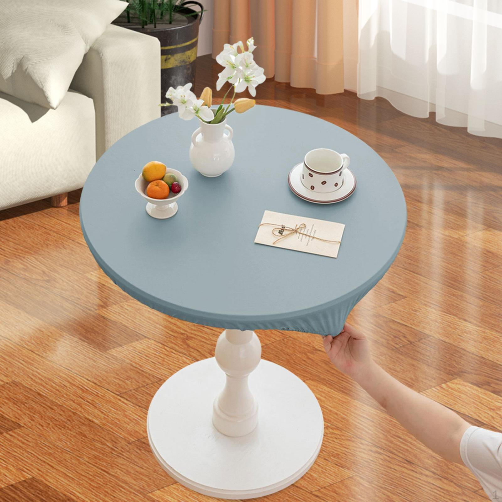 

Elastic Stretch Tablecloth for Versatile Use in Kitchens and Gardens Blue Diameter 60 cm