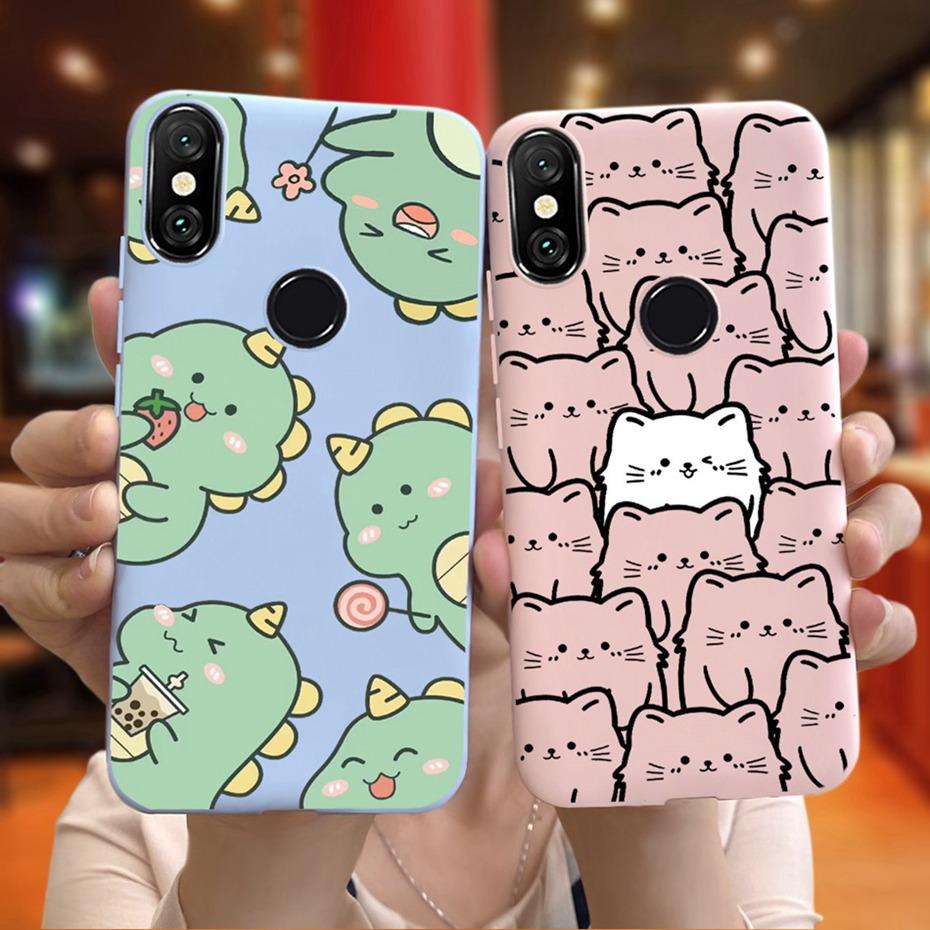 Case For Xiaomi Mi A2 Lite 5.84" Cute Animal Cartoon Candy Color Soft Silicone Phone Bumper For Xiaomi Mi A2lite Back Cover