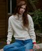 Studio&Parc Wool 100% Stitch Contrast Cardigan_Ivory