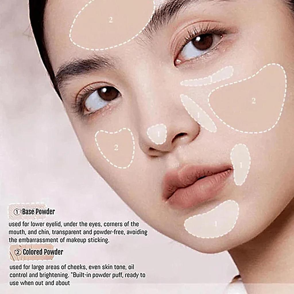 girlcult Gepresstes Fixierpuder, Feines Puder, Leicht, Nicht klumpend, Weichzeichner-Effekt, Fixierung für Gesichts-Make-up, Mattes natürliches Finish