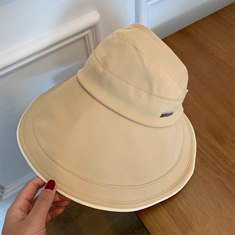 Large brim sunscreen hat women's summer 2025 foldable UV protection thin breathable sunshade sun hat