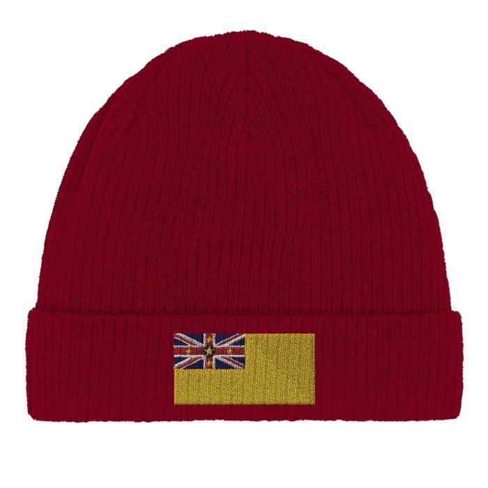 Bonnet Drapeau Niue En Rouge