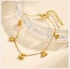 Dainty Cherry Anklet, 18K Gold PVD Stainless Steel, Waterproof Anti-Tarnish Charm Ankle Bracelet for Summer Foot Jewelry