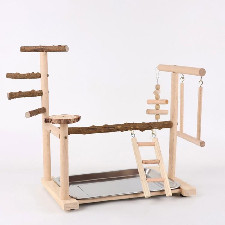 Pet Bird Cage Funfair Stand Swing Parrots Swing Gym Toy Funfair Training