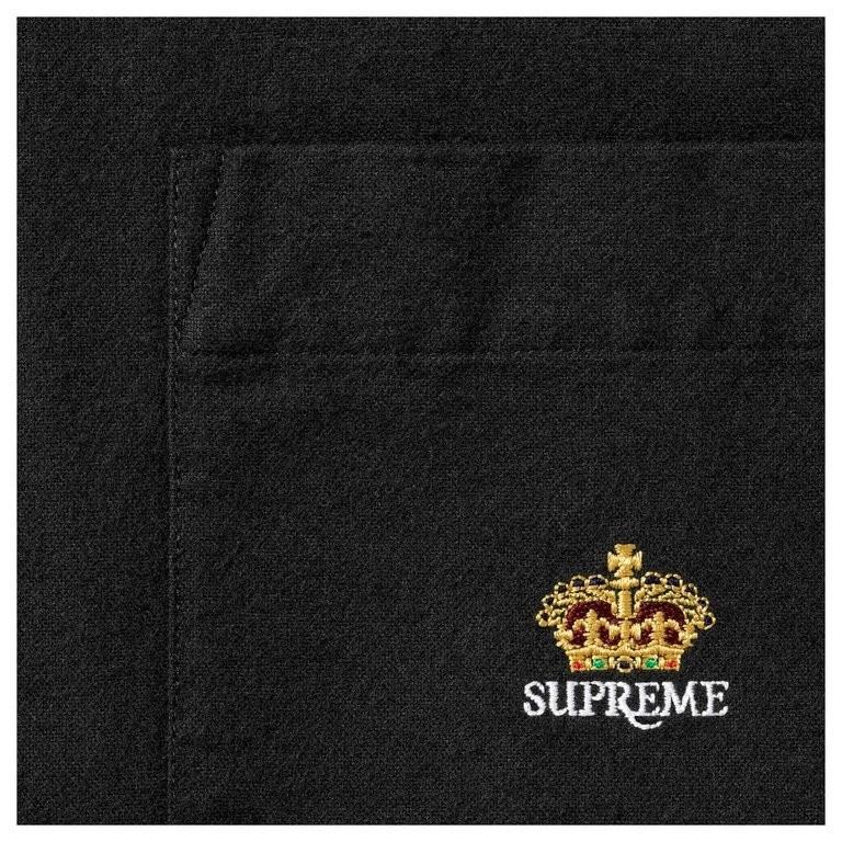 Supreme Loose Fit Flannel Oxford Shirt Lavender Stripe (26FW)