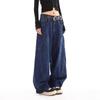 Plus Size Women's Retro Straight-Leg Jeans: Casual Wide-Leg Workwear for Spring and Autumn