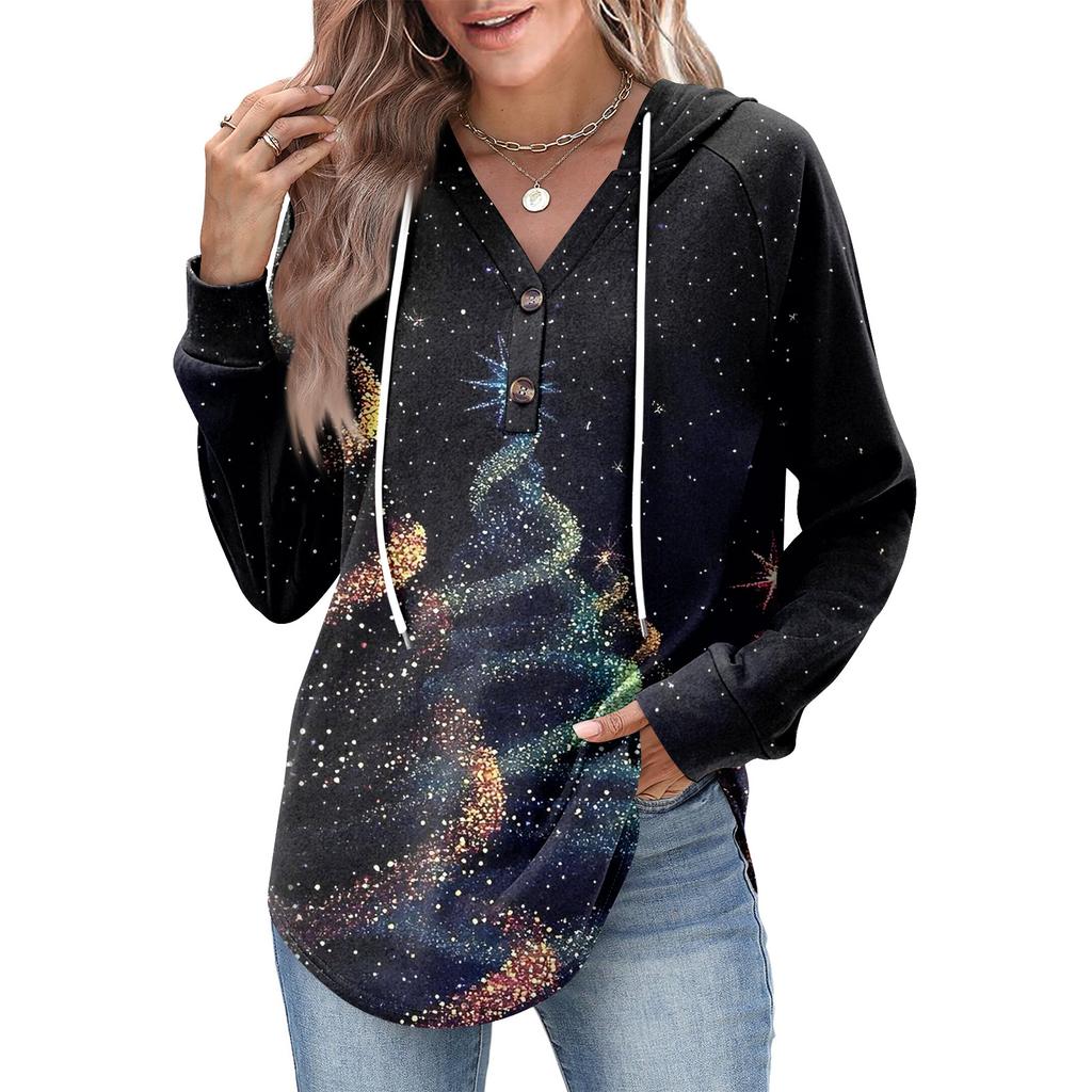 Women's Fashion Women's Lightweight Long Sleeve Pullover With Pockets Preppy Graphic Hoodie