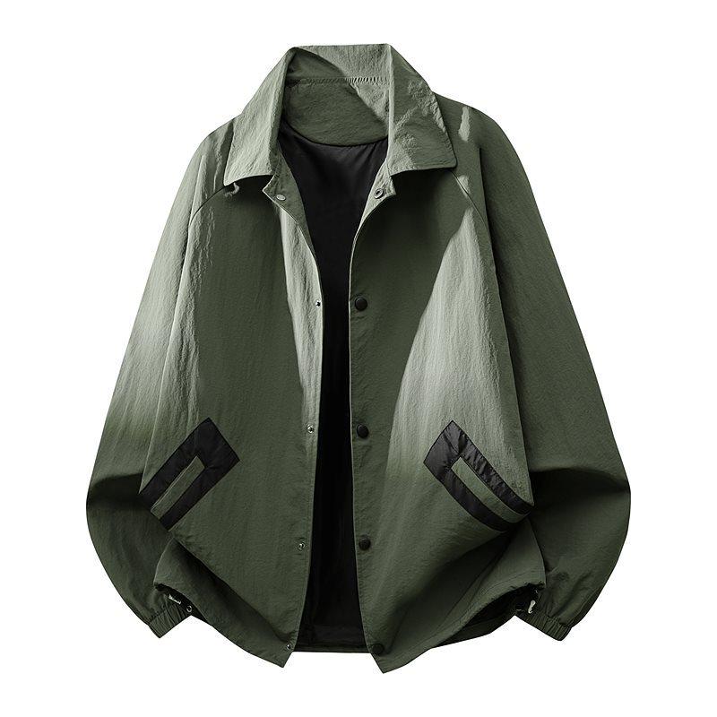 

Spring Autumn Men s Jacket Casual Outerwear Tops Harajuku Streetwear Bomber Jackets Man Coat M зелёный