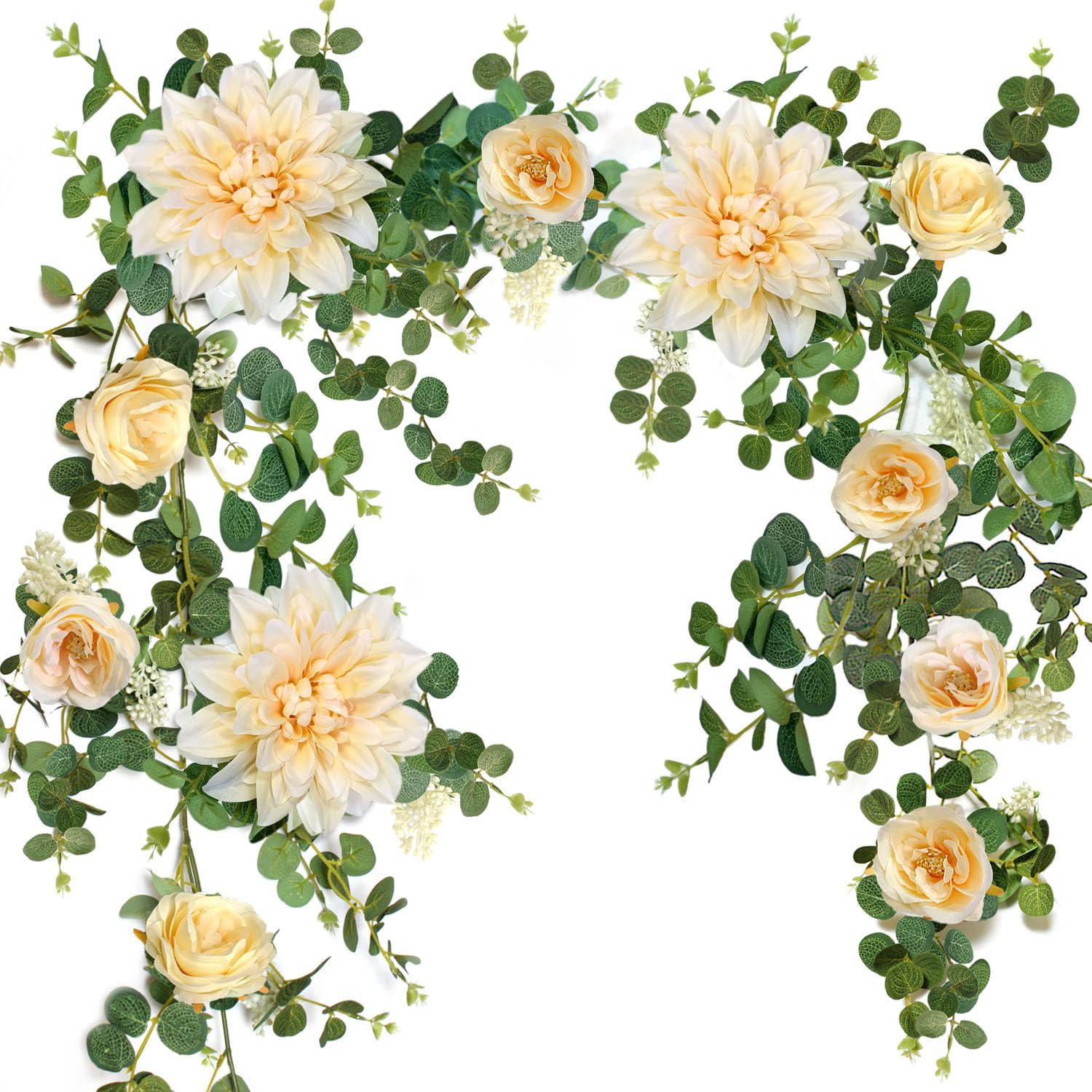 

OrgMemory Гирлянда Цветы Искусственные Растения Настенное Подвесное Вистерия Георгин Искусственные Цветы 180см для Фотографии Декорация Свадебный Стол Фон