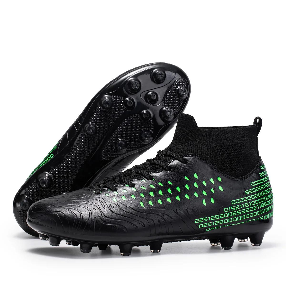 

Fashion Fashion Football Boots High-top Professional Field Man Anti-Slip Soccer Cleats for Men Long Spike Grass Training Adults Soccer Shoes 48