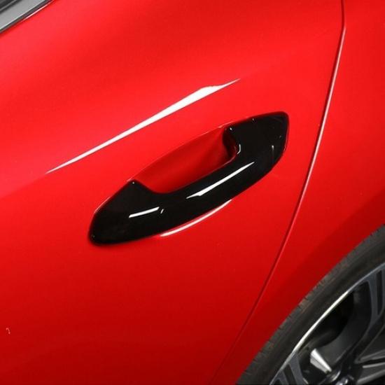 Gloss Black Car Exterior Door Handle Cover Trims For Kia Stinger 2018- 4pcs