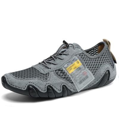 Men's Rubber Soft Sole Large Breathable Mesh Pigskin Driving Car Casual Shoes