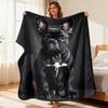 French Bulldog Printed Blanket Soft Flannel Lightweight And Cozy for Home Office Camping Travel Perfect Holiday Gift for Dog Lover