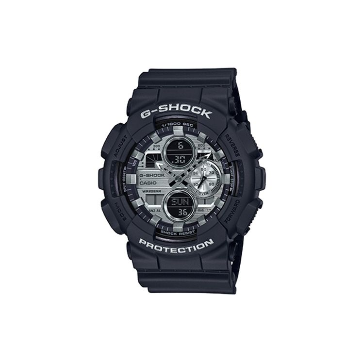 

G-Shock Large Dial Metal Style Unicorn Dual Display Quartz Movement Resin Strap Men watches Black GA-140GM-1A1 Regular Watch Box,Black Strap