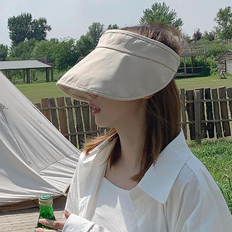 UPF50+ UV Protection Sun Visor for Women, Summer Breathable Foldable Hat, Secure Fit for Running & Outdoor Travel
