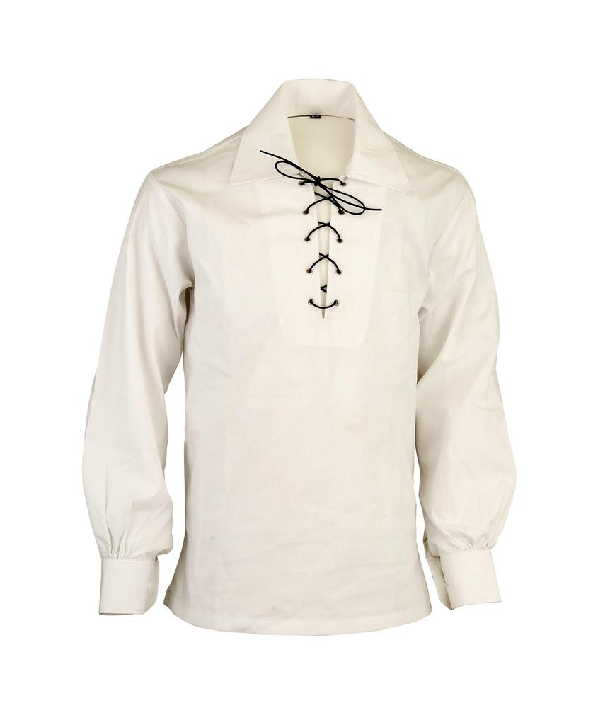 Koszula kremowa Scottish Highland Jacobean Jacobite Ghillie Kilt