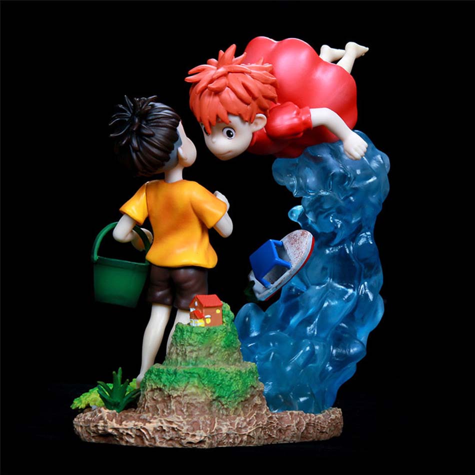 Ponyo On The Cliff Figure Ponyo Sou Sky Seagal Figure Pvc Statue Anime Action Figurine Model Doll Collection Toy Birthday Gift
