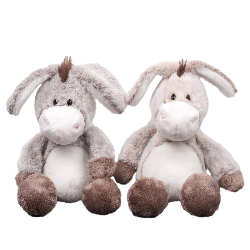 Donkey Plush Toy with Dangling Legs, Cute Stuffed Animal Doll for Girls, Birthday Gift, Comforting Donkey Plushie