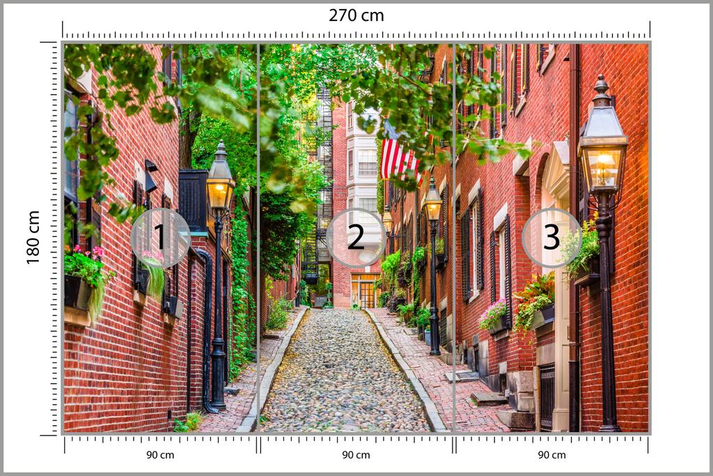 Photomural Alley Town Structural Vinyl 270x180
