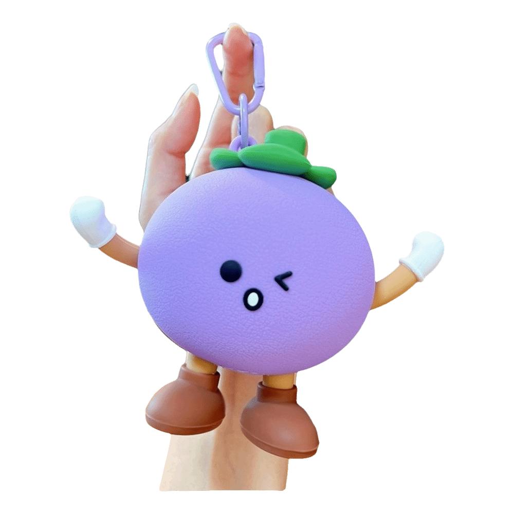 Funny Small Coin Purse Blueberrie Silicone Bag Pendant Fashion Change Storage Bag  Earphone Storage