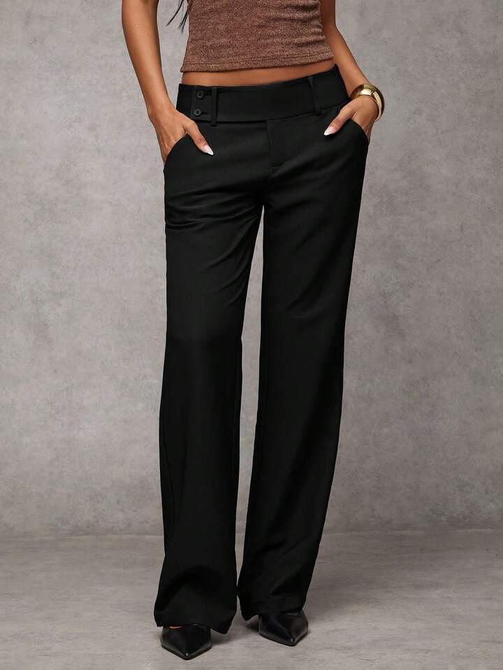 Women s High-Waist Black Micro Flare Casual Suit Pants - Slimming & Flattering Extra Large