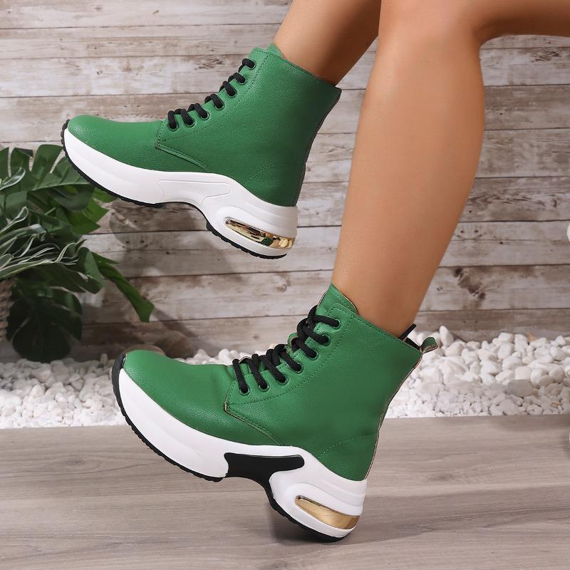 Fashion Small Inside Heightening Casual Shoes Spring, Autumn and Winter New Trifle Platform Soft Sole Women's Boots