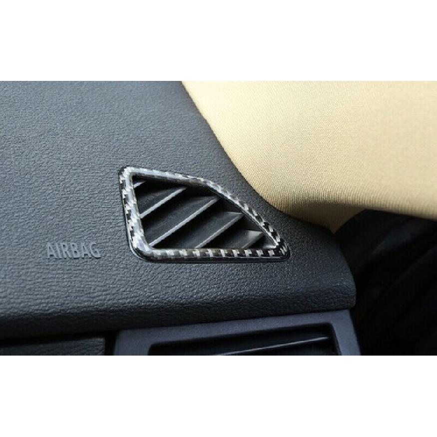 Vinyl Carbon Fiber Cover Trim Dashboard Side Outlet Vent 08-13 For BMW X5 X6 E70