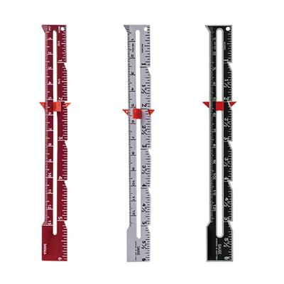 Sewing Gauge Sewing Measuring Tool Metal Sliding Gauge Fabric Quilting Ruler Seaming Measuring Gauge for Sewing Knitting