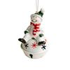 Cute Snowman Christmas Tree Pendant Holiday Christmas New Year Home Decor Resin/Iron Christmas Bells Pendant Party Supplies