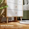 4 Drawer Dresser With Elegant Finish And Large Storage Capacity 60x35x65 Cm Oak And White