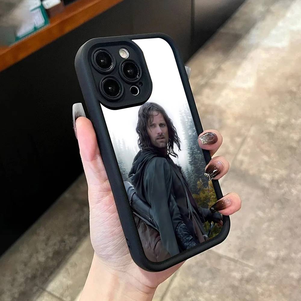 A-Aragorn II Phone Case For iPhone 17,16,15,14,13,12,11,Pro,Max,Plus,X,XS,SE4,E,Mini Black Thickened border Case
