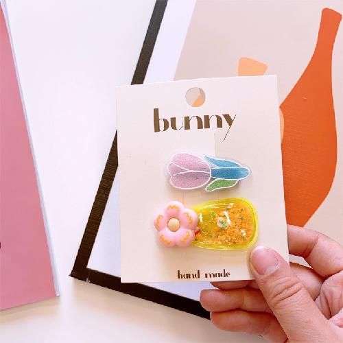 

Korean Style Children Summer Flower Hair Clips Sweet and Cute Bangs Hairpins for Baby Girls Sparkling BB Clips Acrylic Headwear