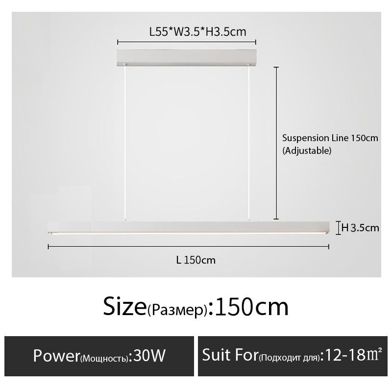 Minimalist Dining Room Chandelier Modern Long Strip Dining Table Luxury Bar Office Light Cocina Accessories Kitchen Island Lamp