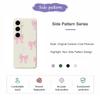 For Samsung Galaxy S25 FE Case Pink Bows Pattern Printing Straight Edge TPU Phone Back Cover