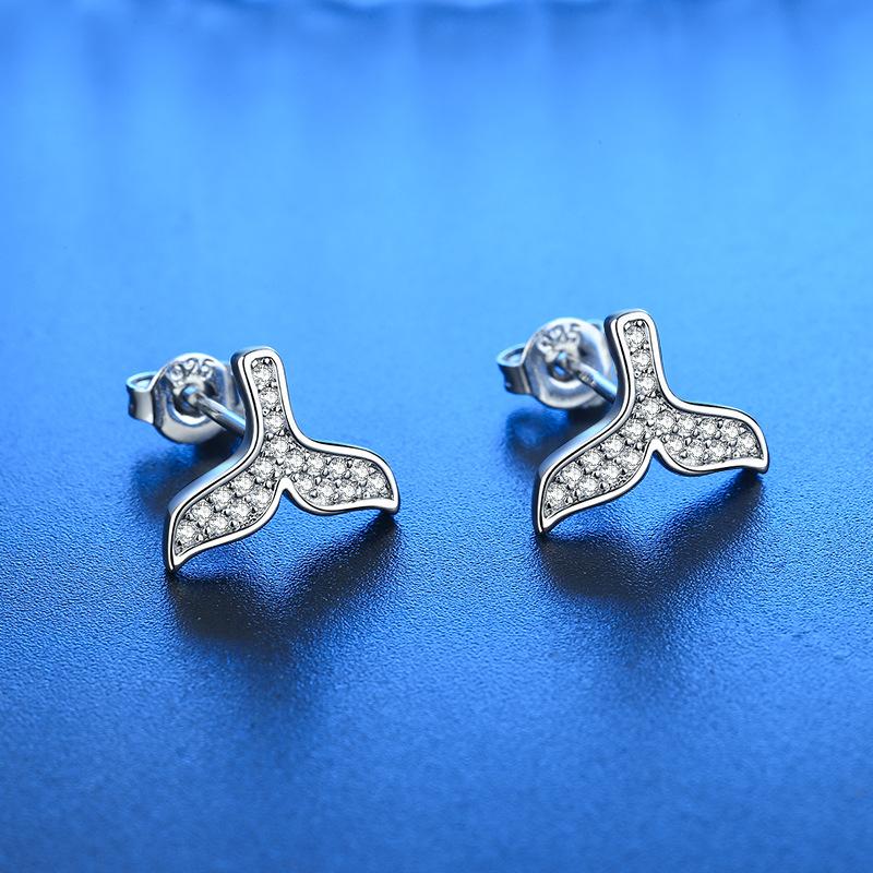 925 Sterling Silver Stud Earrings zircon For Women Fashion Exquisite Student Girlfriend Jewelry AccessoriesGood product