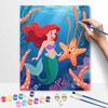 Disney Digital Oil Painting Art Kit Mermaid Underwater Scene Handmade Coloring Painting Home Decor