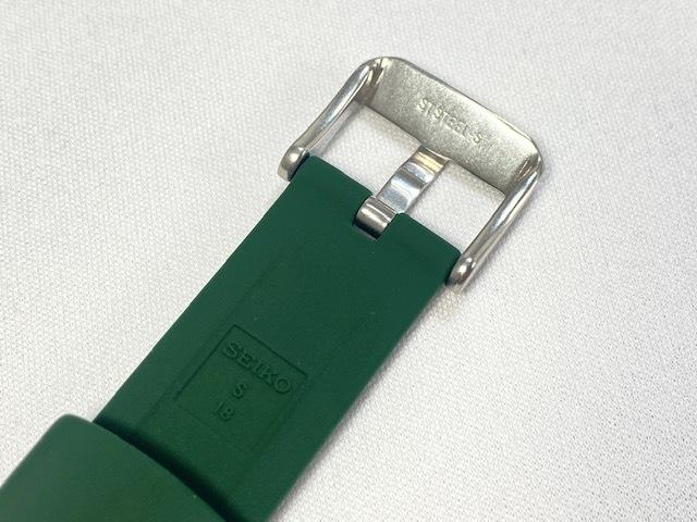 R03V015J0 SEIKO 18mm Silicone Band Green for via SRPG73K1/ SRPG83K1/ 4R36-09M0 (Ships Nekoposu)